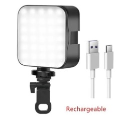 Zseb LED-es szelfi lámpa iPhone-hoz Samsung IPad mobiltelefon laptop klip gyűrű vaku kitöltő videó fotó gyűrűfény fényképező lám