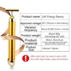 Karcsúsító Arcápolás 24k Arany Arc ráncfelvarrás Vibrációs Beauty Felszerelés Archenger Masszírozó Vibrációs Energy Bar