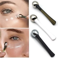 1db Eye Roller Massage Stick szemkrém applikátor Kozmetikai spatula ránctalanító arcápoló kanál Aranyötvözet arc vékony bőrápoló