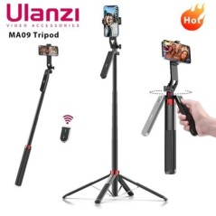 Ulanzi MA09 1,8 m-es Selfie Stick állvány iPhone 11 12 13 14 15 Pro Max telefonhoz távirányítóval panorámás gömbfej tartóval