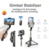 Kézi gimbal stabilizátor 1 tengelyes okostelefonhoz Selfie Stick állvánnyal, vezeték nélküli Bluetooth távirányítóval iPhone And