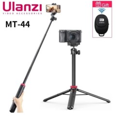 Ulanzi MT-44 Extend Livestream állvány 42 hüvelykes állvány telefonrögzítő tartóval Függőleges fényképező telefon DSLR kameraáll