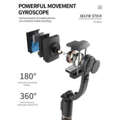 Kézi Gimbal Okostelefon Bluetooth Kézi Stabilizátor Állványos Selfie Stick összecsukható Gimbal Xiaomi iPhone okostelefonhoz