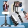 Gimbal Stabilizer Selfie Stick állvány Fill Light vezeték nélküli Bluetooth-val HUAWEI Xiaomi IPhone 13 mobiltelefonhoz