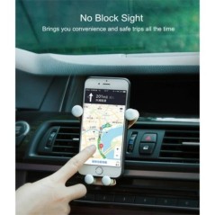 Gravity autós telefontartó légtelenítő klip, mosolygó arcra szerelhető mobil cellás állvány GPS támogatás iPhone 15 Pro Xiaomi S