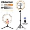 LED fotózás videogyűrűs fény szelfi lámpa RingLight telefonállvány 50 cm-es állvány töltetfény szabályozható lámpa Trepied strea