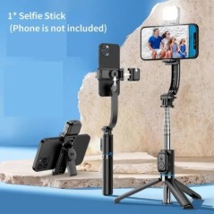 C01S kézi stabilizátor Gimbal Selfie Stick Bluetooth teleszkópos rúd intelligens háromlábú akciókamera tartó iPhone Xiaomihoz