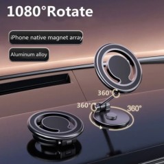 1080 mágneses autós mobiltelefon-tartó Mágneses autós konzol Mobil okostelefon-támogatás autóban iPhone 15 14 13 Samsung Xiaomih