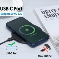 100 W vezeték nélküli töltő iPhone 14 13 12 11 Pro XS Max Mini X XR indukciós gyors vezeték nélküli töltőpad Samsung Xiaomi Huaw