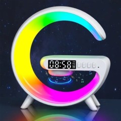 Többfunkciós vezeték nélküli töltőállvány hangszóró TF RGB éjszakai fény 15W gyorstöltő állomás iPhone-hoz Samsung Xiaomi Huawei