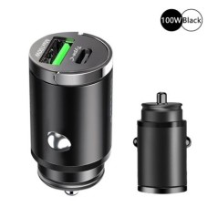 100W Mini autós töltő öngyújtó gyorstöltés iPhone QC3.0 Mini PD USB Type C autós telefon töltő Xiaomi Samsung Huawei készülékhez