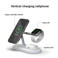 3 az 1-ben mágneses vezeték nélküli töltőállvány iPhone 12 13 14 15 gyorstöltő állomás Apple Watchhoz 9 8 7 6 5 Airpods 2 3 Pro