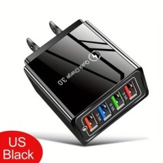 EU US Plug 3A USB töltő Multi Port 4 USB Quick Charge 3.0 For Phone Adapter Tablet Hordozható fali töltő Gyorstöltő Pocohoz