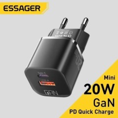 Essager 20W GaN PD USB C töltő iPhone 14 13 12 11 Pro Max telefonhoz QC 3.0 PD 3.0 USB Type C gyorstöltés Xiaomi pocoiPadhez