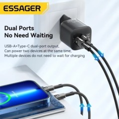 Essager 20W GaN PD USB C töltő iPhone 14 13 12 11 Pro Max telefonhoz QC 3.0 PD 3.0 USB Type C gyorstöltés Xiaomi pocoiPadhez