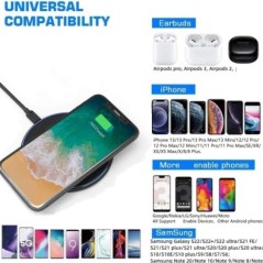 FDGAO 30W vezeték nélküli töltő USB C gyorstöltő pad Quick Charge QC 3.0 iPhone 15 14 13 12 11 XS XR X 8 Samsung S23 S22 S21 kés