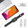 Kábel Apple iWatch vezeték nélküli töltőóra 8 7 6 SE töltőhöz iPhone 14 13 12 11 USB Lightning töltőkábel