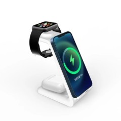 30 W 3 az 1-ben vezeték nélküli töltőállvány Gyorstöltő dokkolóállomás iPhone 14 13 12 11 X XR 8 Apple Watch 6 7 8 iWatch Airpod