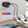 USLION 4 portos USB töltő Quick Charge 3.0 48W telefonadapter iPhone Xiaomi EU/KR/AU dugós hordozható fali mobil gyorstöltőhöz