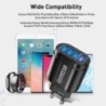 USLION 4 portos USB töltő Quick Charge 3.0 48W telefonadapter iPhone Xiaomi EU/KR/AU dugós hordozható fali mobil gyorstöltőhöz