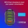 USLION 4 portos USB töltő Quick Charge 3.0 48W telefonadapter iPhone Xiaomi EU/KR/AU dugós hordozható fali mobil gyorstöltőhöz