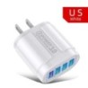 USLION 4 portos USB töltő Quick Charge 3.0 48W telefonadapter iPhone Xiaomi EU/KR/AU dugós hordozható fali mobil gyorstöltőhöz