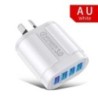 USLION 4 portos USB töltő Quick Charge 3.0 48W telefonadapter iPhone Xiaomi EU/KR/AU dugós hordozható fali mobil gyorstöltőhöz