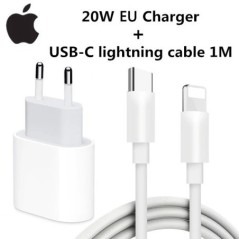 Eredeti 20 W-os USB-C hálózati adapter iphone 15 14 13 mini Pro Max Type C gyorstöltőhöz Apple kábelhez iPhone X XS 11 12 Plus k