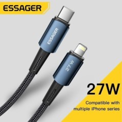 Essager USB C kábel IPhone 14 13 12 11 pro Max XS 20 W gyorstöltő kábelhez C típusú világítási dátum vezetékhez iPad Macbookhoz