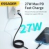 Essager USB C kábel IPhone 14 13 12 11 pro Max XS 20 W gyorstöltő kábelhez C típusú világítási dátum vezetékhez iPad Macbookhoz