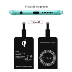 Vezeték nélküli töltő vevő támogatása C típusú Micro USB gyors vezeték nélküli töltőadapter iPhone 5 6 7 Android telefonhoz veze