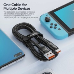 Toocki 100 W USB C kábel C típusú gyorstöltő vezeték Huawei P50 P40 P30 Pro Xiaomi Realme POCO 5A USB C adatkábel C típusú kábel