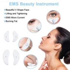 Arcmasszírozó EMS V Shape Face Lift Microcurrentst Double Chin Remover Lifting Neck Skin Tighten Eye ránctalanító 4db 8db