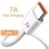 7A 100 W-os USB Type C szupergyors töltőkábel Huawei P40 P30 gyorstöltő adatkábel Xiaomi Mi 13 12 Pro Oneplus Realme POCO-hoz