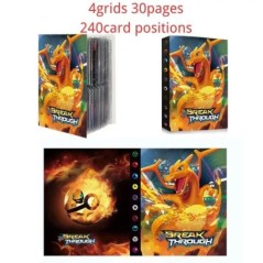 240db tartó album játékok Pokemon anime kártya gyűjtemények Mewtwo Charizard könyv játék kártya iratgyűjtő mappa Gyermekek feltö