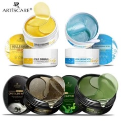 ARTISCARE Eye patches Hyaluron Acid & Gold & Seaweed & Black Pearl Anti Wrinkle Dark Circles Crystal Collagen Gel Eye Masks