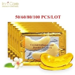 InniCare 50/60/80/100 db Crystal Collagen Gold Eye Mask Sötét karikák Pattanásos Szépségtapaszok Szemkörnyéki Bőrápoláshoz Korea