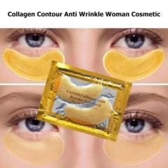 Crystal Collagen Gold Púderes szemmaszk öregedésgátló sötét karikák pattanásos szépségtapaszok szembőr ápoláshoz koreai kozmetik