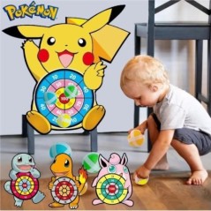 Pokémon Gyerekek Rajzfilm Pikachu Squirtle Dart Board Sticky Ball Családi Sportjáték Interaktív Oktatójáték Születésnapi Ajándék