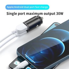 100W/200W QC3.0 PD mini autós töltő 12-24V könnyebb gyorstöltő autós USB Type C töltő Xiaomi Samsung Huawei iPhone Powerhez