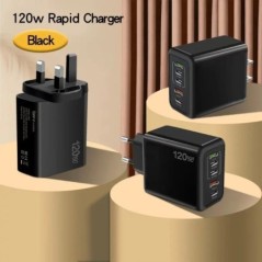 5 portos USB C PD töltő Gyorstöltés PD Quick Charge 3.0 USB C telefontöltő adapter iPhone 15 14 13 Xiaomi Samsung telefonhoz