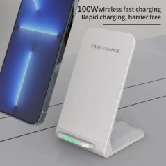 65 W vezeték nélküli töltőállvány iPhone 15 14 13 12 11 Pro X XS Max XR 8 Samsung Xiaomi indukciós gyorstöltő dokkoló állomáshoz