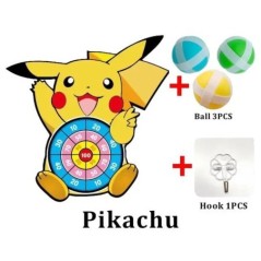 Pokémon Gyerekek Rajzfilm Pikachu Squirtle Dart Board Sticky Ball Családi Sportjáték Interaktív Oktatójáték Születésnapi Ajándék