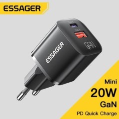 Essager 20W GaN USB Type C töltő PD gyorstöltő telefon QC 3.0 gyorstöltők iPhone 14 13 12 11 Pro Max Mini iPad töltéshez