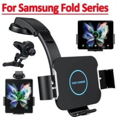 15 W autós vezeték nélküli töltő gyorstöltő állomás autós telefontartó Samsung Galaxy Z Fold 4 3 2 iPhone 14 13 Pro Max összecsu