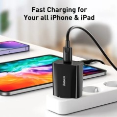 Baseus 20W Quick Charge QC 3.0 PD USB Type C gyorstöltő töltő iPhone 15 14 13 12 11 X Xiaomi Samsung Phone PD töltőhöz