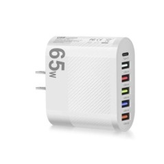 65W USB töltő PD gyorstöltő 4 portos mobiltelefon töltő Xiaomi iPhone Samsung Huawei Quick Charge 3.0 gyors fali töltőhöz