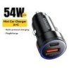 Essager 54W USB autós töltő 5A gyorstöltés QC 3.0 PD 3.0 SCP AFC USB Type C autós telefon töltő iPhone Huawei Samsung Xiaomi kés