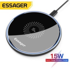 Essager 15 W gyors vezeték nélküli töltő iPhone 14 13 12-hez Airpodokhoz Visible Qi vezeték nélküli töltőpad Samsung S22 S10 Xia