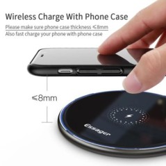 Essager 15 W gyors vezeték nélküli töltő iPhone 14 13 12-hez Airpodokhoz Visible Qi vezeték nélküli töltőpad Samsung S22 S10 Xia